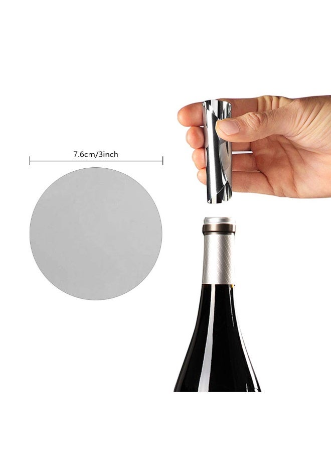 Groupcow 100pcs Silver Wine Pourer Drop Stopping Pour Disk Spout - Image 2